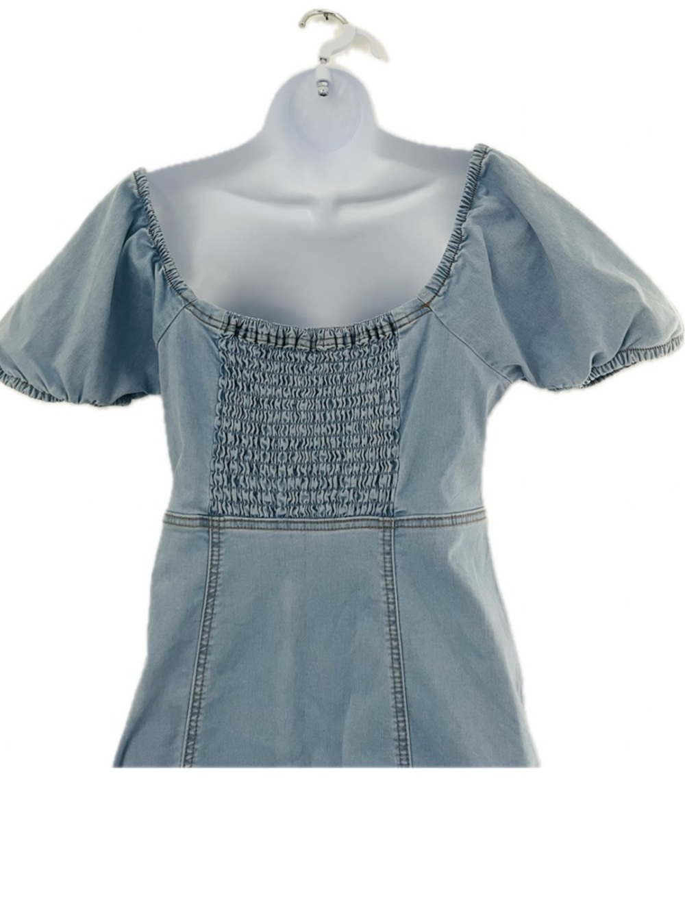 Sanctuary After Me Fitted Denim Mini Dress Open Skies Blue Size 6 - Picture 7 of 11